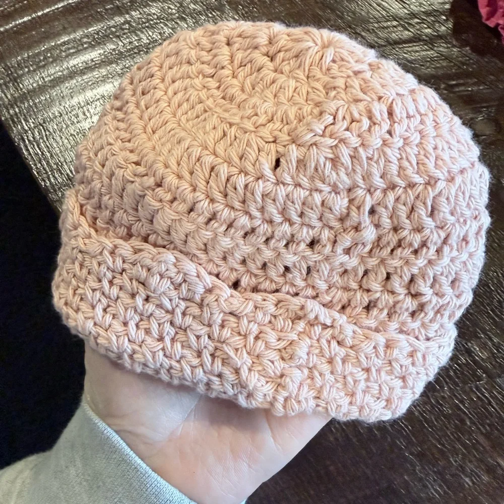 Charming Pink Crochet Hat for Kids
